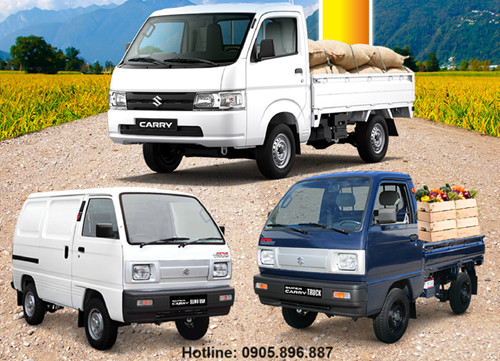 Các dòng xe ô tô Suzuki tải nhỏ đa dạng mẫu mã và màu sắc