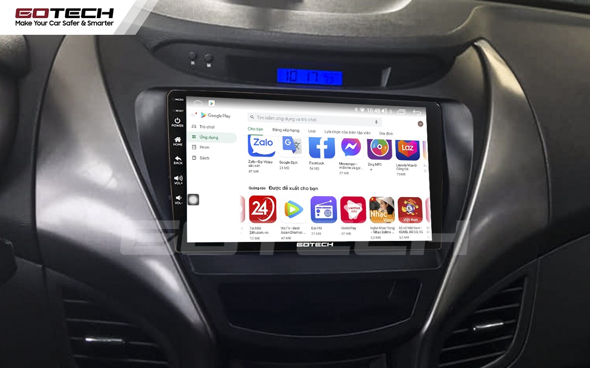 Giải trí đa phương tiện trên màn hình ô tô thông minh GOTECH cho xe ô tô Elantra 2015