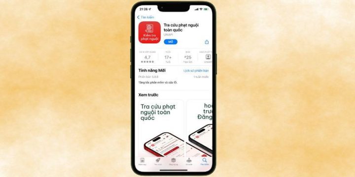 Ứng dụng di động tra cứu phạt nguội xe ô tô TPHCM trên kho ứng dụng