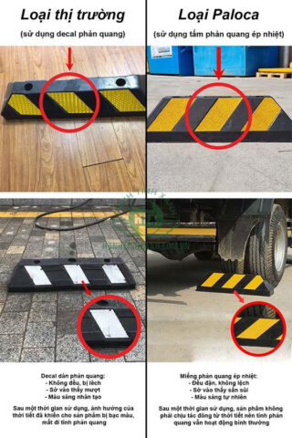 So sánh chặn lùi xe ô tô cao su thông thường và Paloca chất lượng cao