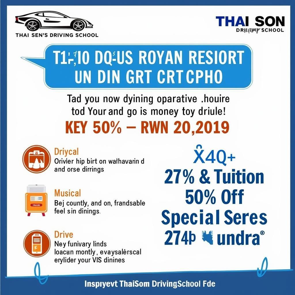 Hình ảnh về ưu đãi học phí tại Trung tâm đào tạo lái xe ô tô Thái Sơn