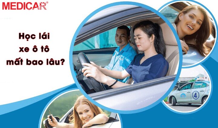 Học viên lái xe ô tô được hướng dẫn thực hành