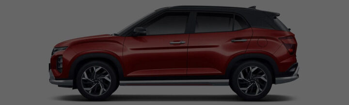 Thiết kế thân xe mạnh mẽ của Hyundai Creta nhìn từ mặt bên, ảnh hưởng đến giá xe ô tô Creta