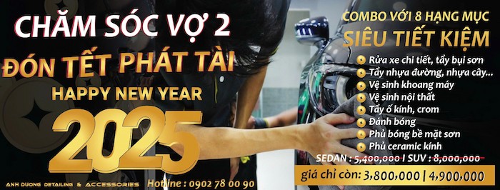 Chương trình chăm sóc xe cuối năm tại trung tâm, liên quan đến giá sơn phủ gầm xe ô tô TPHCM.