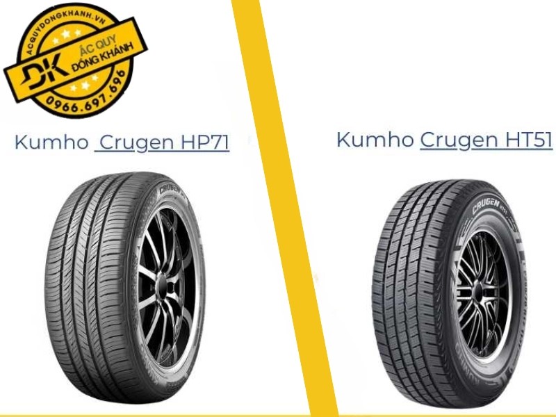 Lốp xe ô tô Kumho Crugen HP71 và HP51, chuyên dụng cho SUV, mang lại độ bám đường vượt trội trên nhiều địa hình