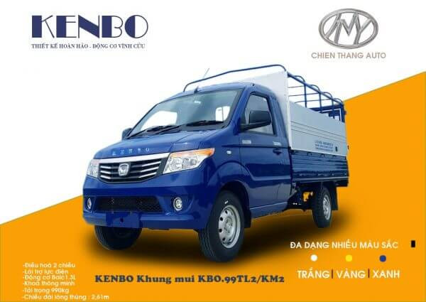 Tổng thể phía sau xe ô tô Kenbo 5 chỗ với cửa mở rộng