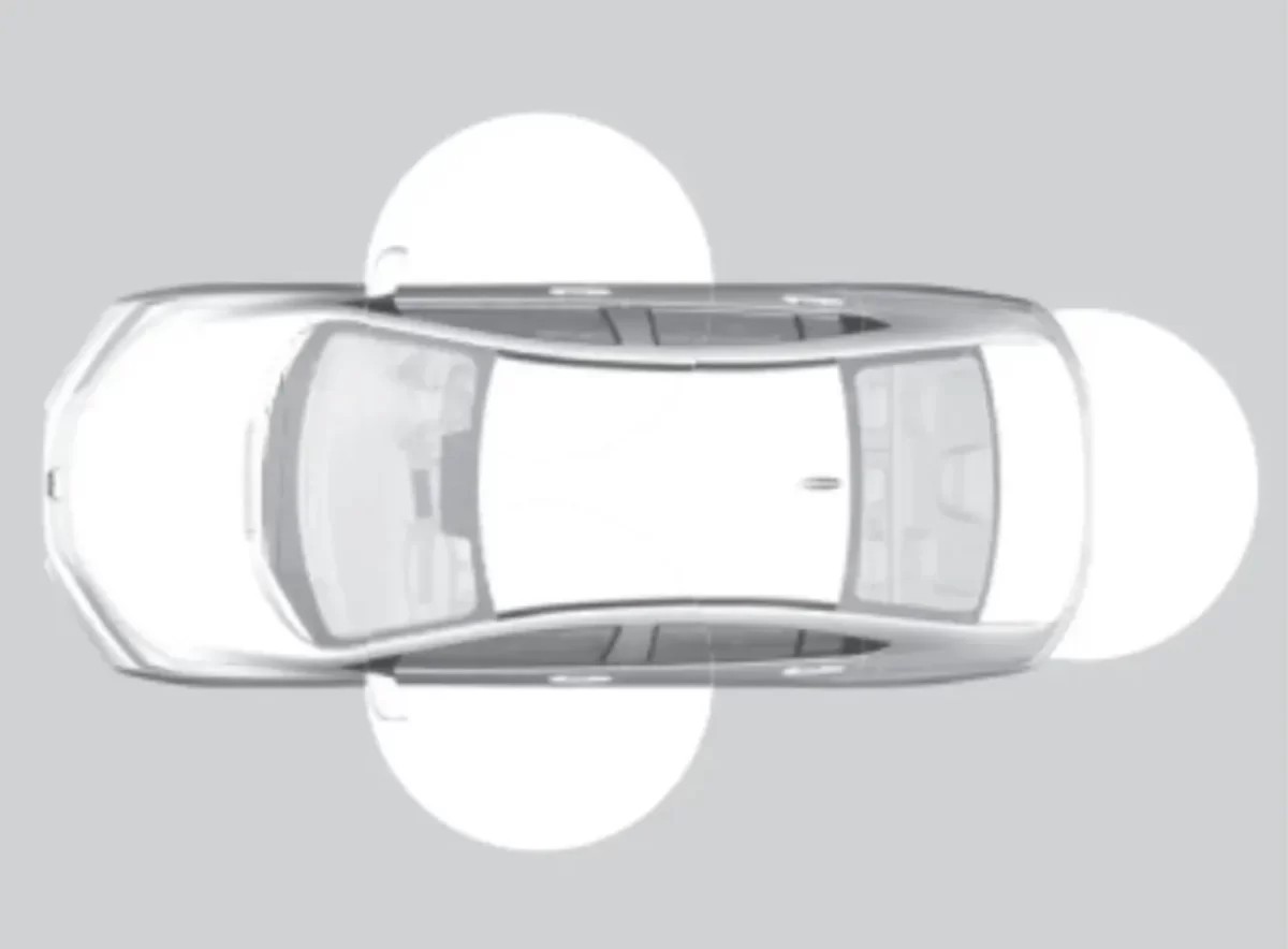 Minh họa khoảng cách sử dụng chìa khóa thông minh của xe ô tô Honda City