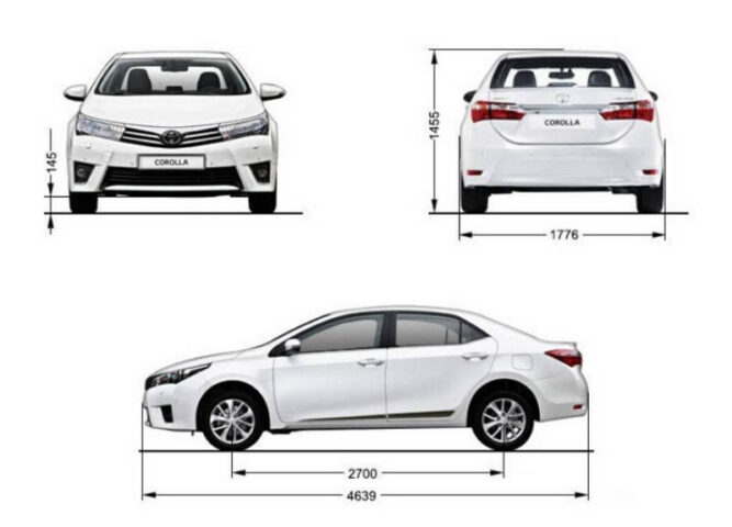 Kích thước tiêu chuẩn xe ô tô và các thông số kỹ thuật cơ bản