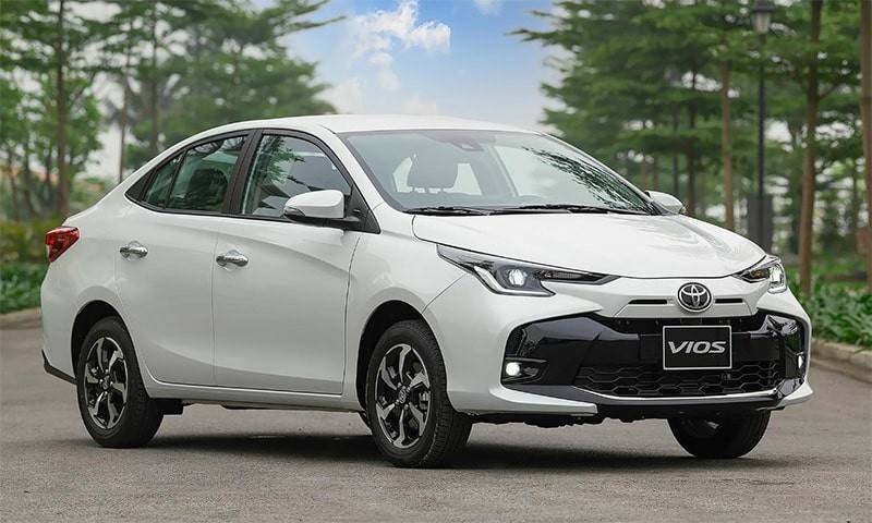 Thông số kích thước tiêu chuẩn xe ô tô Toyota Vios 4 chỗ phổ biến