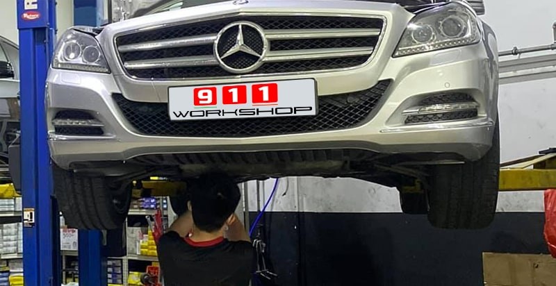 kiểm tra phía dưới cacte của động cơ