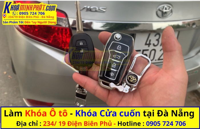 Độ khoá xe ô tô Toyota Vios tại Đà Nẵng, dịch vụ chuyên nghiệp