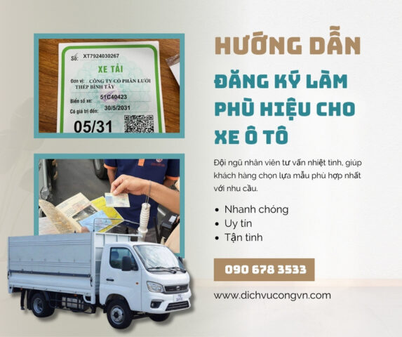 Xe ô tô dán phù hiệu kinh doanh vận tải hợp lệ