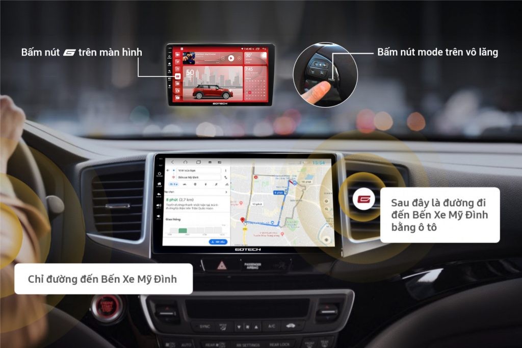 Lắp màn hình DVD Android ô tô hỗ trợ điều khiển bằng giọng nói