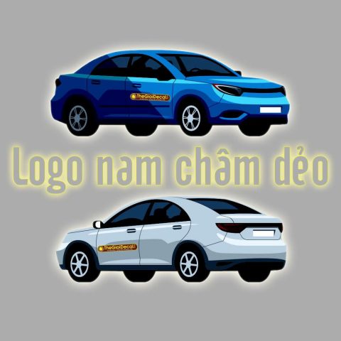 Logo nam châm dẻo dán xe hơi, ô tô