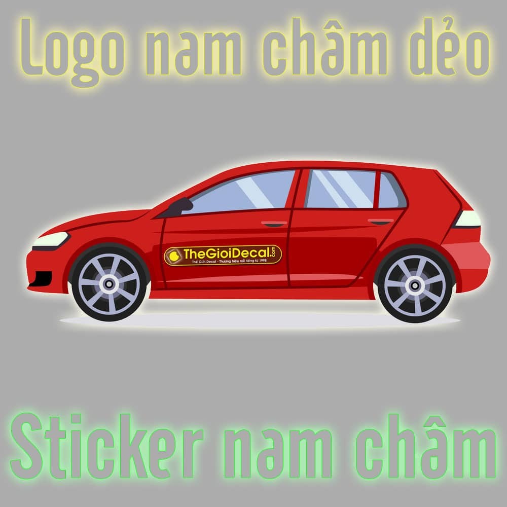 Logo nam châm dán ô tô, xe taxi, xe hơi, xe du lịch, xe khách