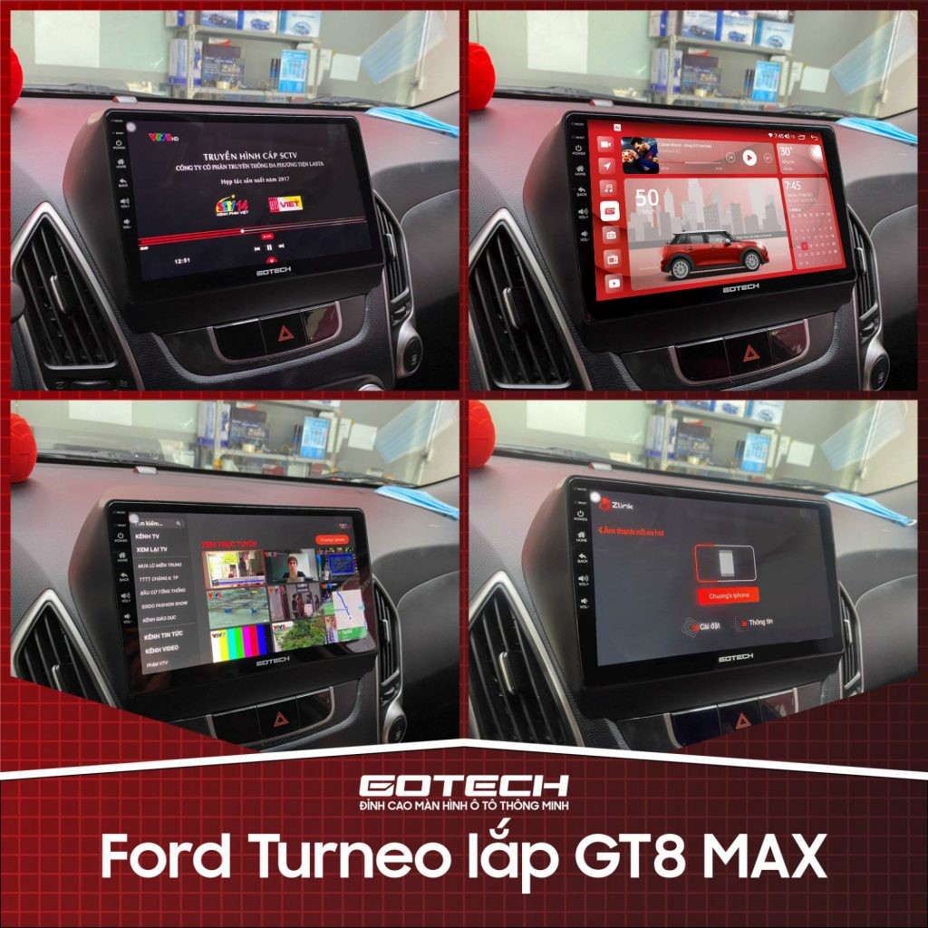 Màn hình DVD Android ô tô Gotech cho Ford Tourneo