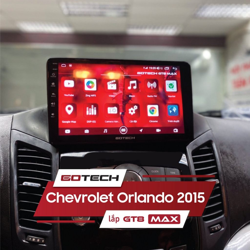 Màn hình DVD Android Gotech lắp đặt trên Chevrolet Orlando