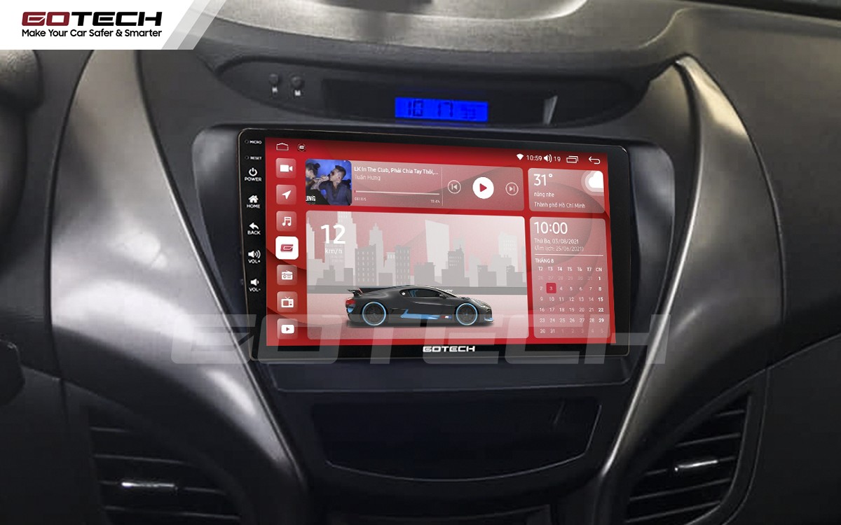 Màn hình rộng 9 inch cho xe ô tô Elantra 2015