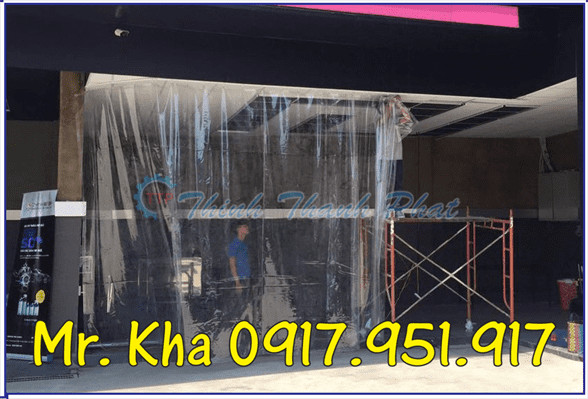 Thi công vách ngăn màn nhựa PVC trong suốt cho khu vực rửa xe ô tô