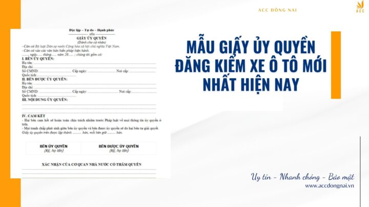 mau giay uy quyen dang kiem xe o to moi nhat hien nay