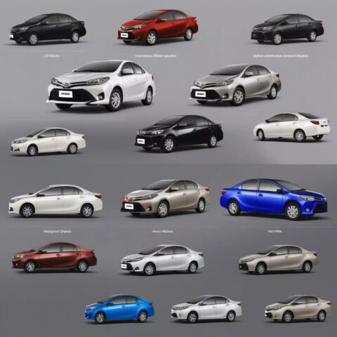 Các tùy chọn màu sắc xe ô tô Toyota Vios được yêu thích nhất