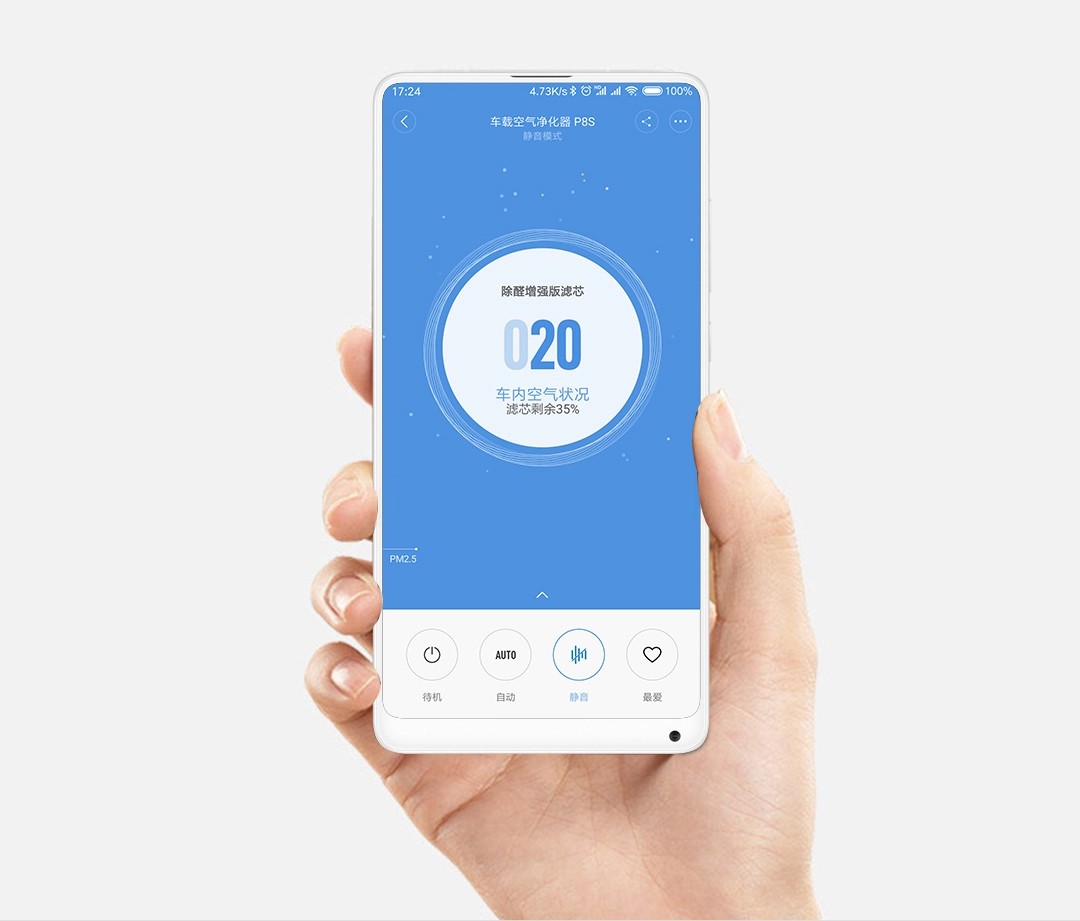 Bao bì sản phẩm máy lọc không khí xe ô tô Xiaomi Roidmi P8S chính hãng
