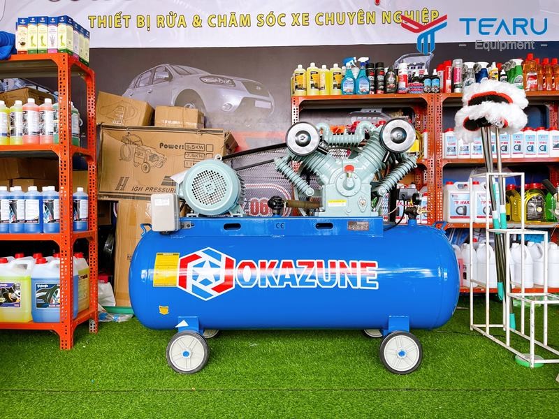 Máy nén khí Okazune, một lựa chọn phổ biến cho các tiệm rửa xe ô tô