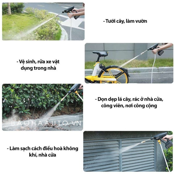 Kích thước nhỏ gọn của máy rửa xe ô tô Hitachi 199V trong vali