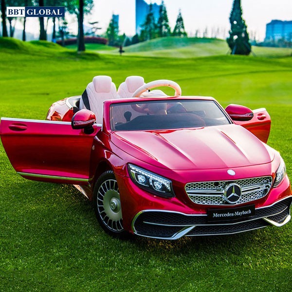 Xe ô tô điện trẻ em Mercedes Maybach S650 màu đỏ phun sơn