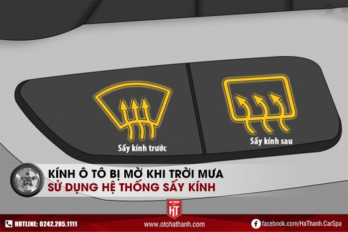 Xử lý kính xe ô tô bị mờ khi trời mưa bằng hệ thống sấy kính