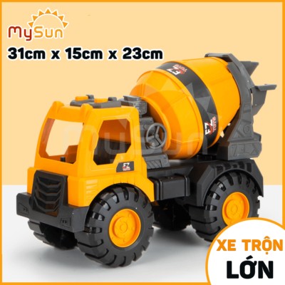 Mô hình xe bồn trộn bê tông đồ chơi, phù hợp với mọi không gian chơi