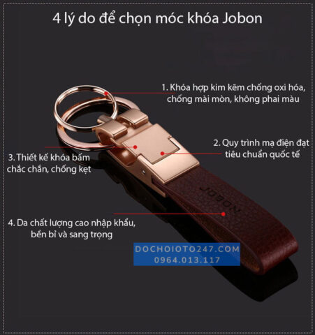 Móc chìa khóa Jobon, sang trọng dưới ánh sáng tôn vinh hãng xe ô tô đẹp