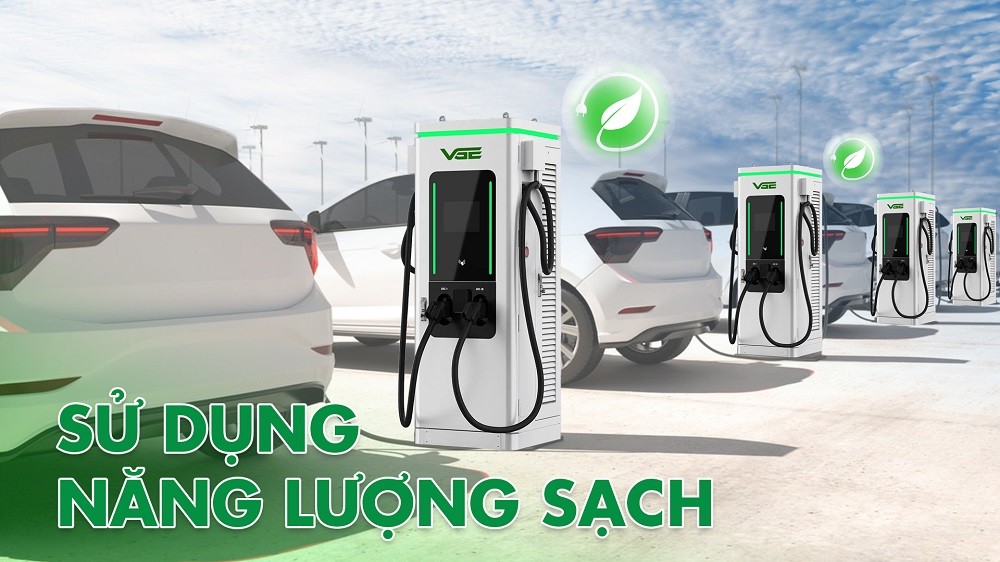 Trạm sạc xe ô tô điện với năng lượng sạch, thân thiện môi trường, tối ưu quy trình sạc xe ô tô điện