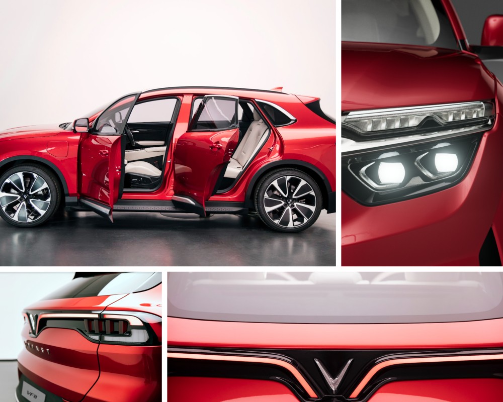 Tổng quan ngoại thất sang trọng và mạnh mẽ của dòng xe ô tô SUV mới VinFast VF 8