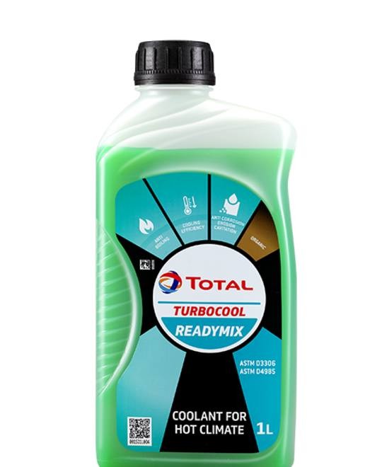 Nước làm mát Total Turbocool Ready Mix chuyên dụng cho xe ô tô và xe tải, đảm bảo hiệu suất làm mát tối ưu