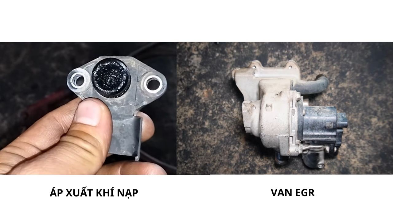 Cảm biến áp suất khí nạp và van EGR bám muội than gây sôi nước ô tô