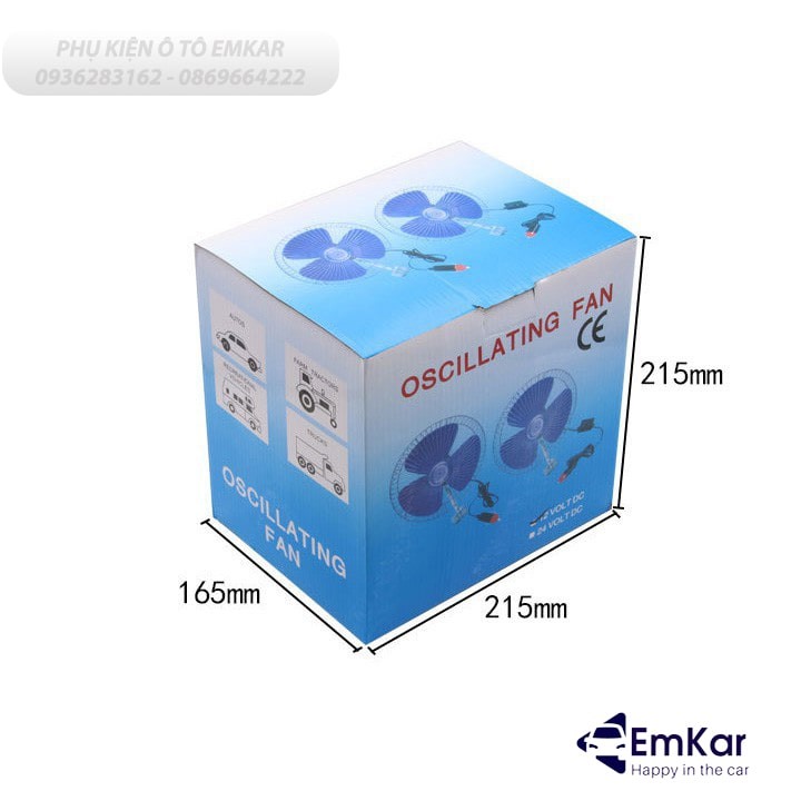 Hình ảnh quạt điện 12v xe ô tô tổng quan