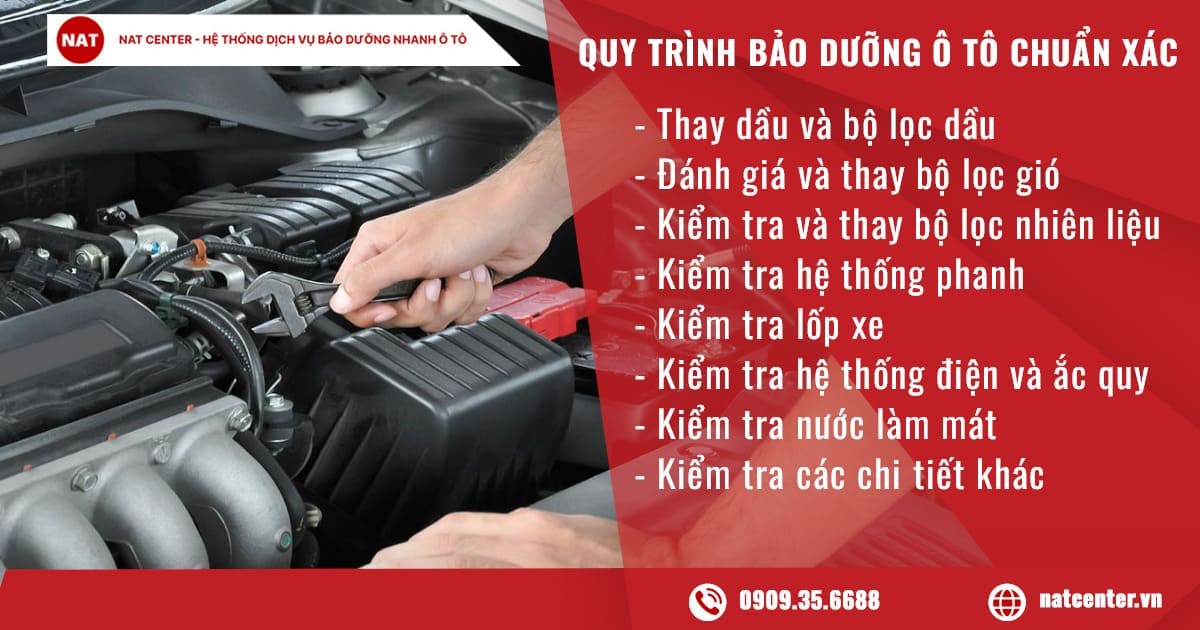 Quy trình chi tiết bảo dưỡng xe ô tô 5000km tại trung tâm chuyên nghiệp