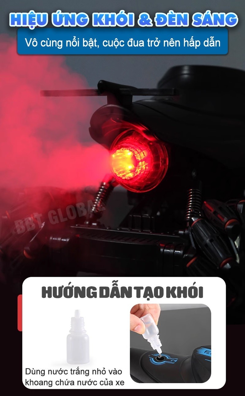 Toàn bộ phụ kiện đi kèm xe ô tô cá mập điều khiển S883