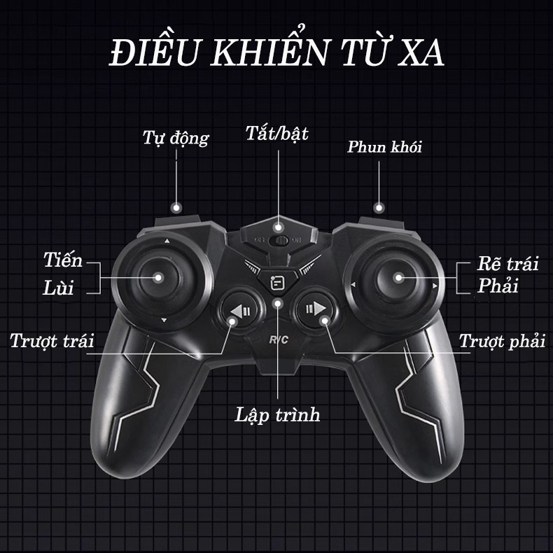 Xe ô tô cá mập điều khiển từ xa màu xanh đen đang di chuyển