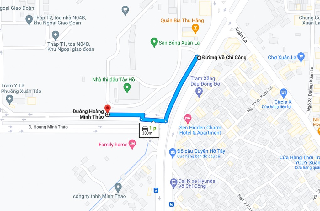 Chỉ dẫn trên Google Maps về tuyến đường có làn đường dành cho xe ô tô và xe máy gây tranh cãi