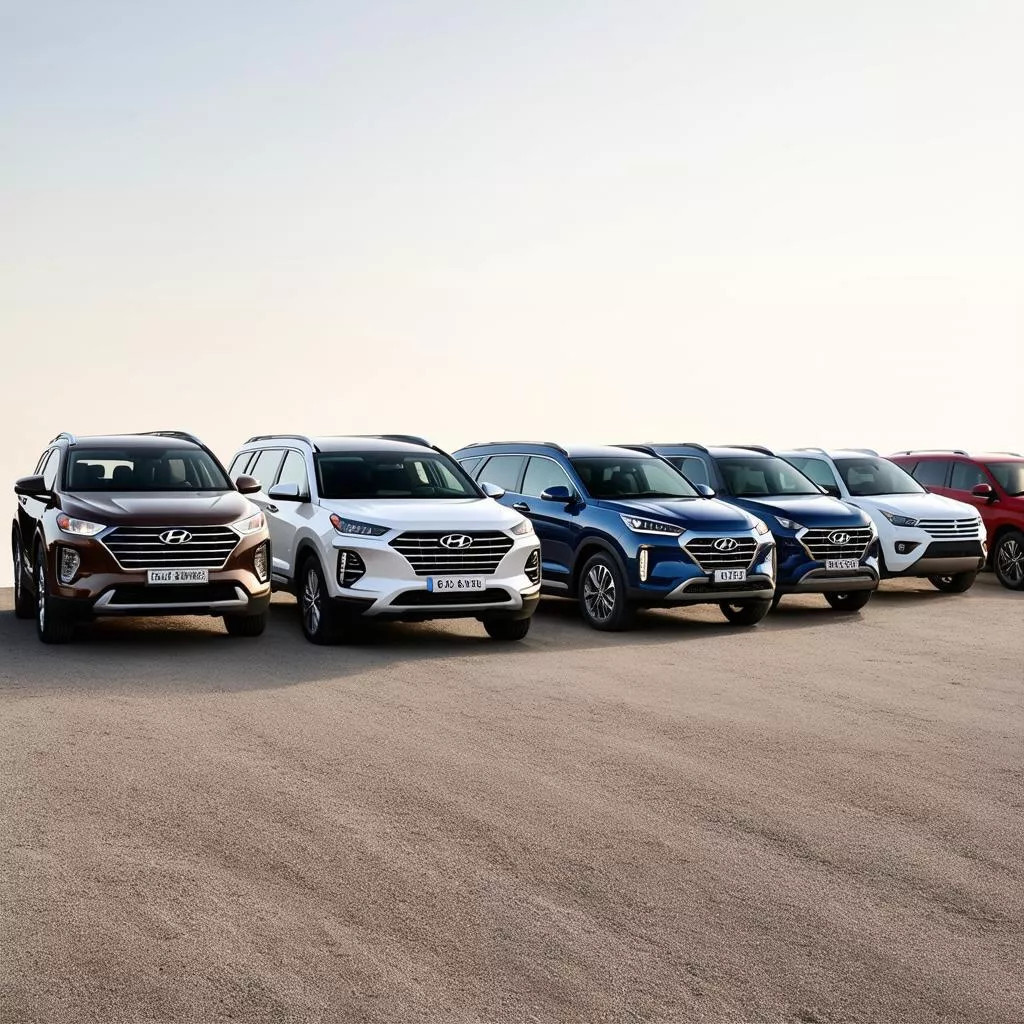 Biểu đồ so sánh kích thước xe ô tô Santafe cùng các đối thủ SUV 7 chỗ khác