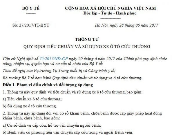 Xe cứu thương màu trắng với đèn ưu tiên trên nóc và dòng chữ &quot;AMBULANCE&quot; phía trước, thể hiện vai trò đặc biệt của trang thiết bị trên xe ô tô chuyên dụng