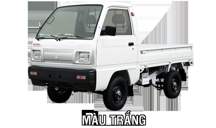 Mẫu xe ô tô Suzuki tải nhỏ Carry Truck màu trắng chuyên chở hàng hóa