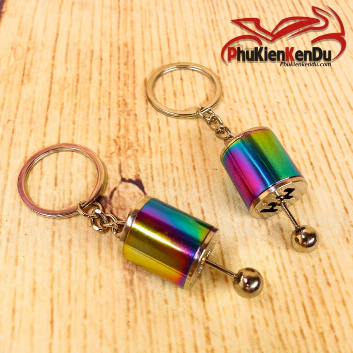 Móc khóa cần số ô tô màu xanh dương độc đáo và thời trang