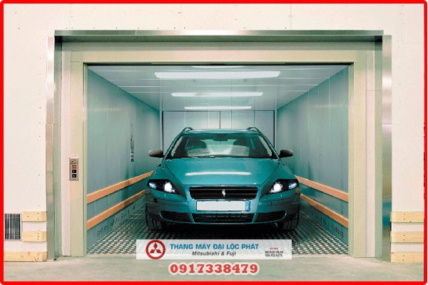 Các bộ phận của thang máy tải xe ô tô do hãng Mitsubishi sản xuất