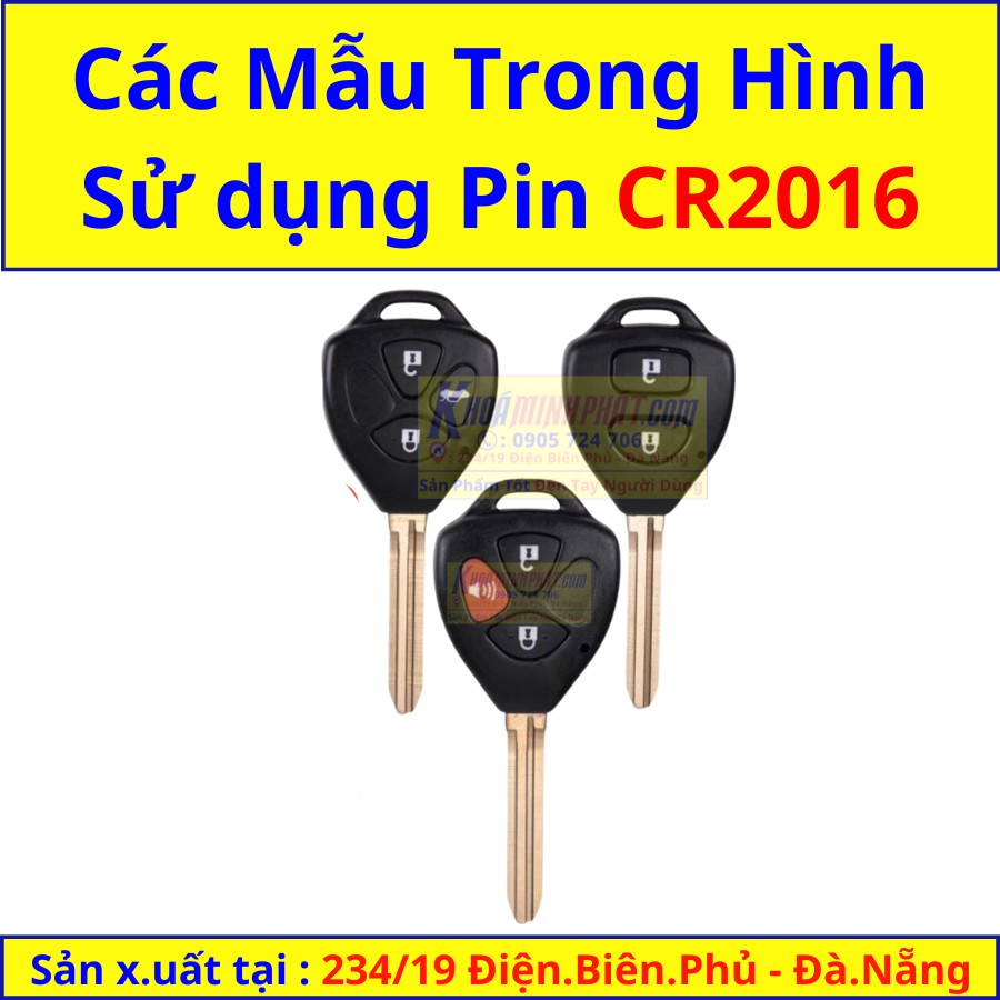 Pin CR2016 chính hãng dùng để thay thế cho chìa khóa xe ô tô Toyota Vios và Innova