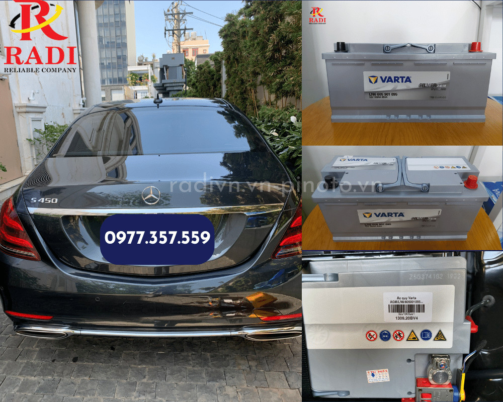 Thay ắc quy xe Mercedes S450