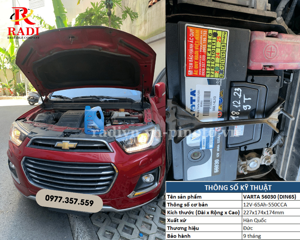 Thay ắc quy xe Chevrolet Captiva