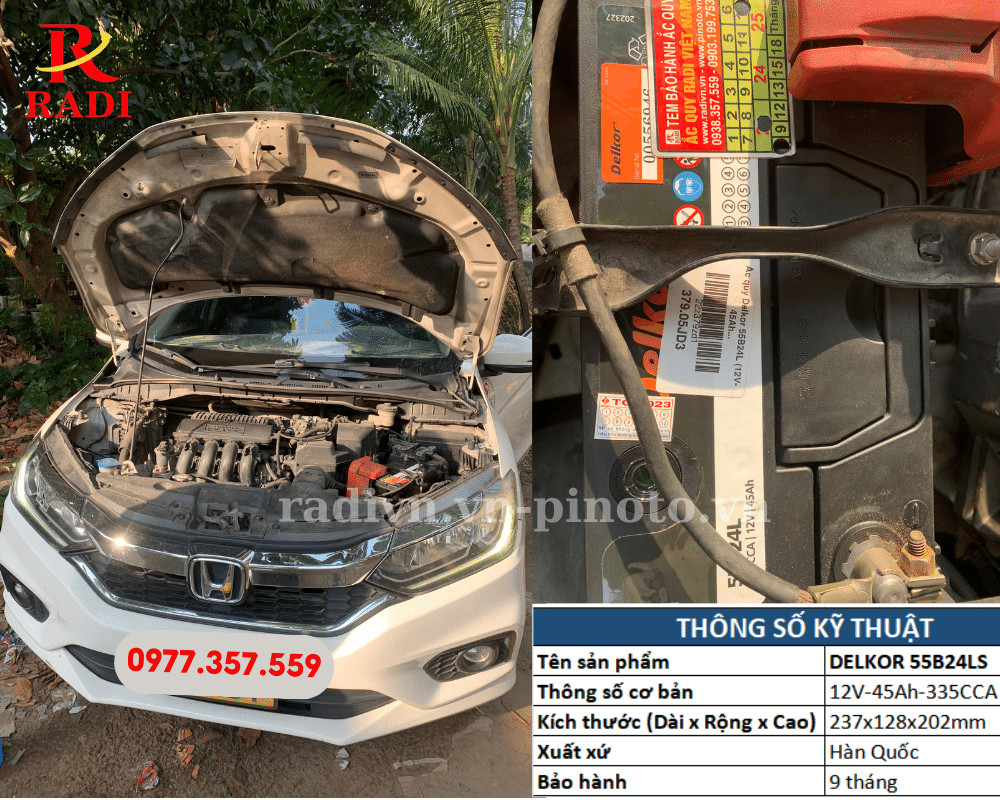 Thay ắc quy xe Honda City